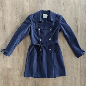 Women's Navy Blue Trench Coat